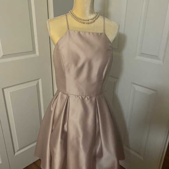 Betsy and Adam Satin dress. Great HOCO dress. Worn once excellent condition. - Picture 8 of 8